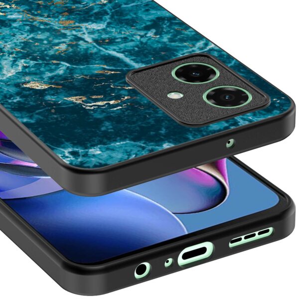 blauw marmer opdruk_Motorola Moto G55 telefoonhoesje (3)