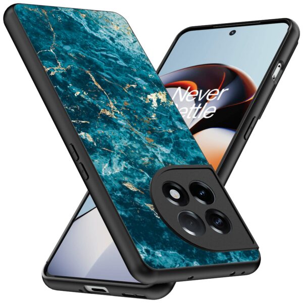 blauw marmer opdruk_OnePlus 11R Telefoonhoesje (2)