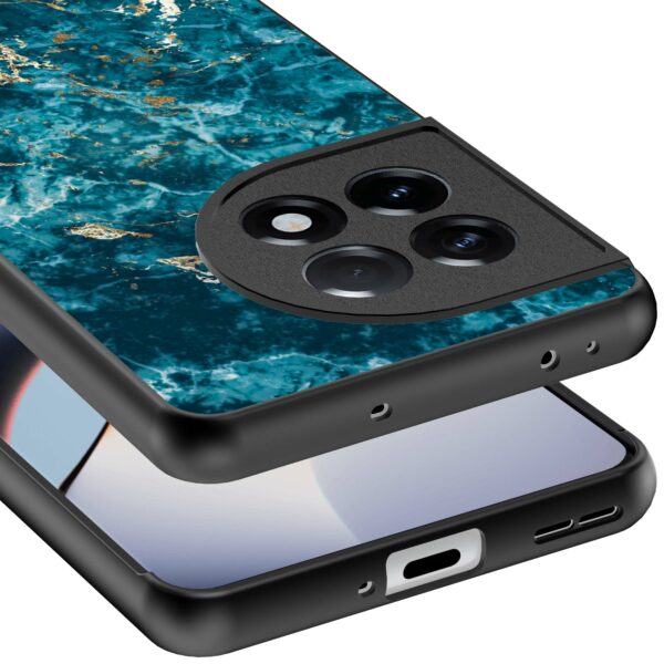 blauw marmer opdruk_OnePlus 11R Telefoonhoesje (3)