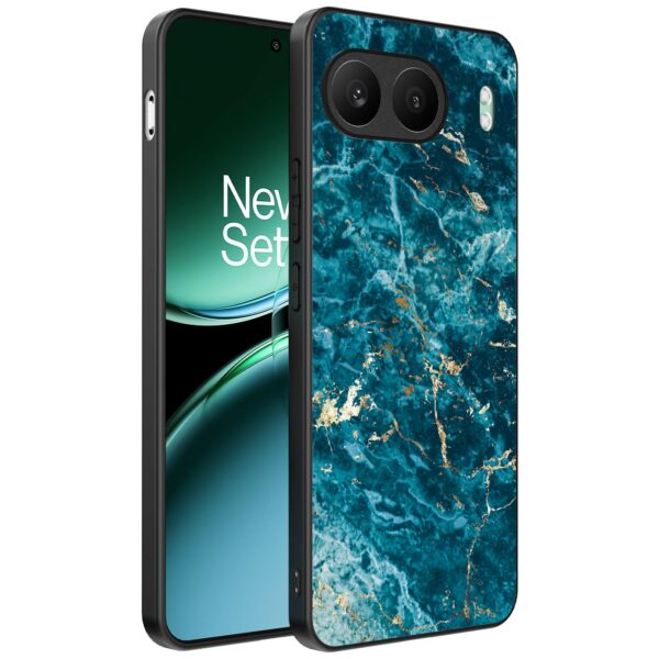 blauw marmer opdruk_OnePlus Nord 4 Telefoonhoesje (1)
