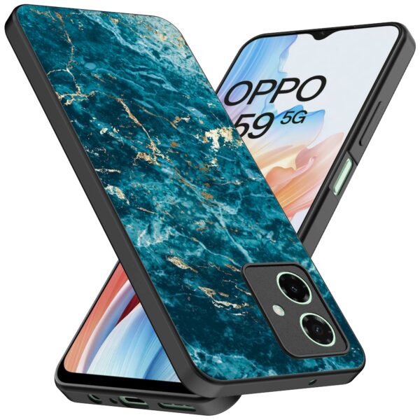 blauw marmer opdruk_Oppo A59 telefoonhoesje (2)