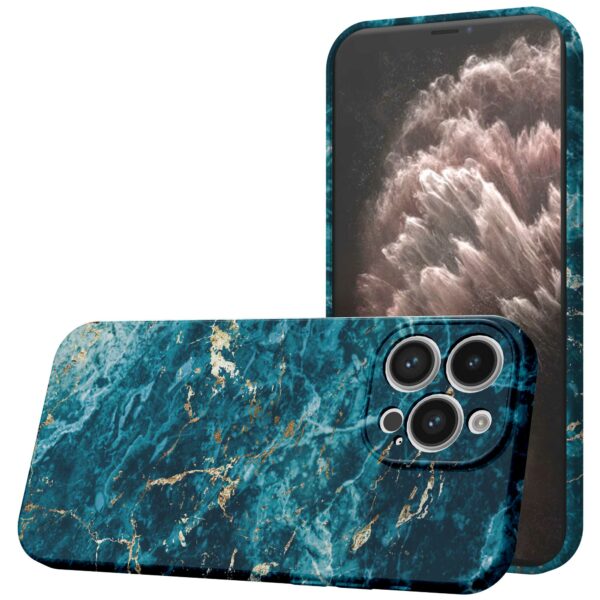 blauw marmer opdruk_iPhone 11 Pro Max telefoonhoesje met volledige rondom bedrukking (1)