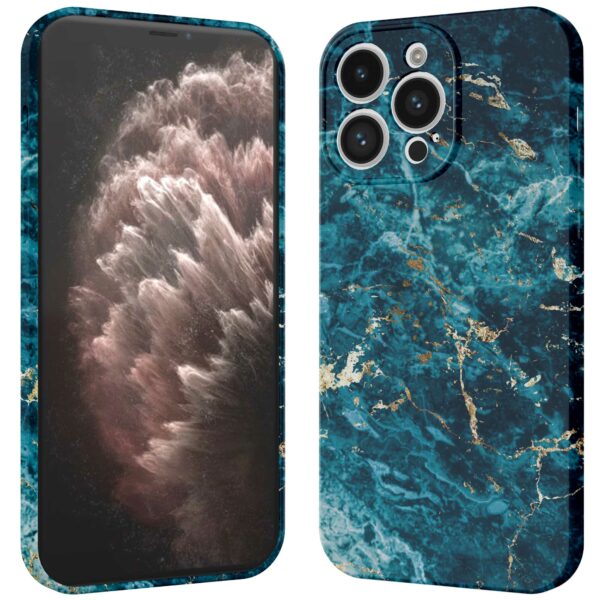 blauw marmer opdruk_iPhone 11 Pro Max telefoonhoesje met volledige rondom bedrukking (3)