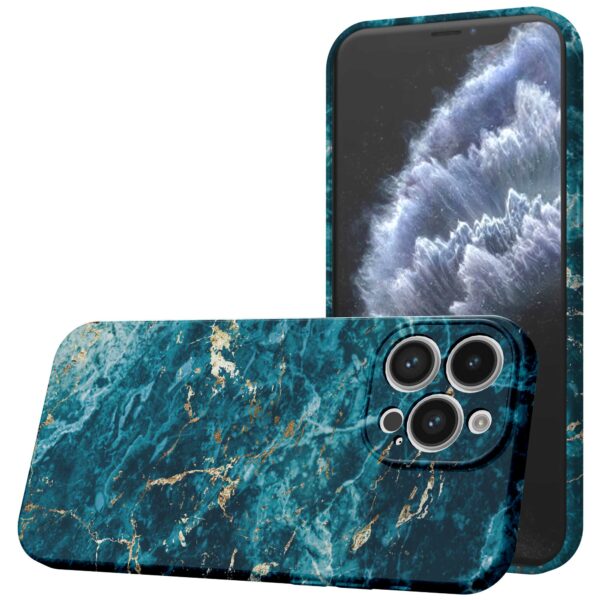 blauw marmer opdruk_iPhone 11 Pro telefoonhoesje met volledige rondom bedrukking (1)