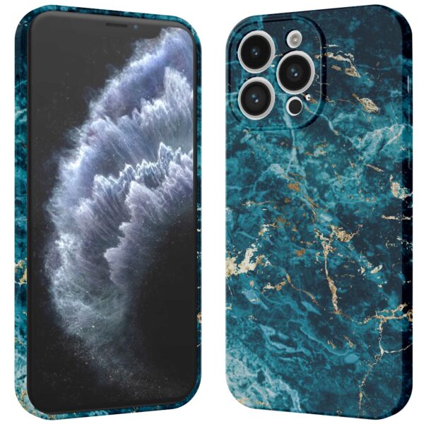 blauw marmer opdruk_iPhone 11 Pro telefoonhoesje met volledige rondom bedrukking (3)