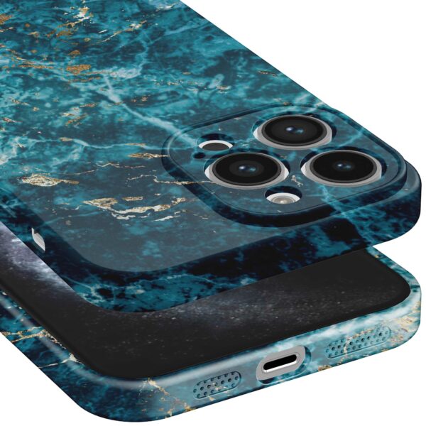 blauw marmer opdruk_iPhone 11 Pro telefoonhoesje met volledige rondom bedrukking (5)