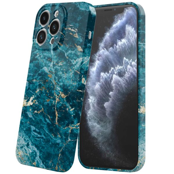 blauw marmer opdruk_iPhone 11 Pro telefoonhoesje met volledige rondom bedrukking (6)