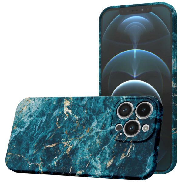 blauw marmer opdruk_iPhone 12 Pro telefoonhoesje met volledige rondom bedrukking (1)