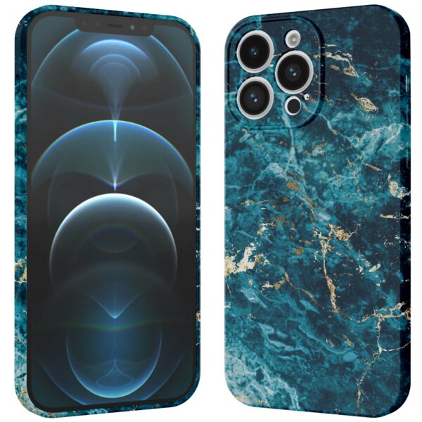 blauw marmer opdruk_iPhone 12 Pro telefoonhoesje met volledige rondom bedrukking (3)