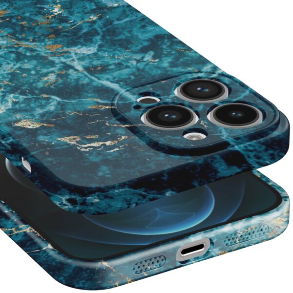 blauw marmer opdruk_iPhone 12 Pro telefoonhoesje met volledige rondom bedrukking (5)
