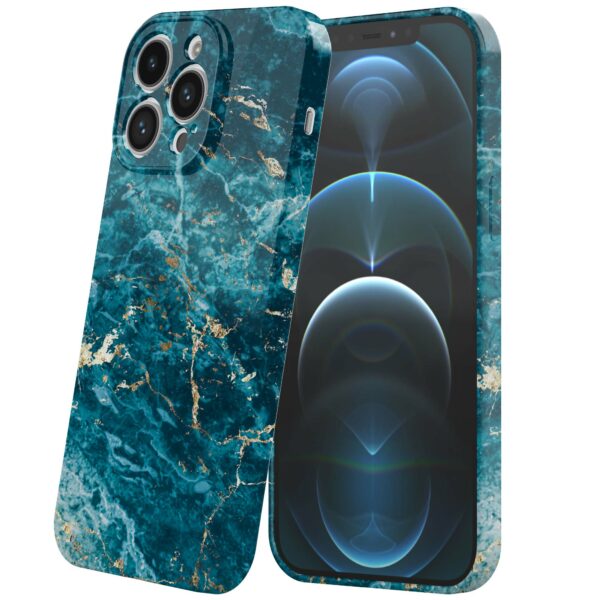 blauw marmer opdruk_iPhone 12 Pro telefoonhoesje met volledige rondom bedrukking (6)