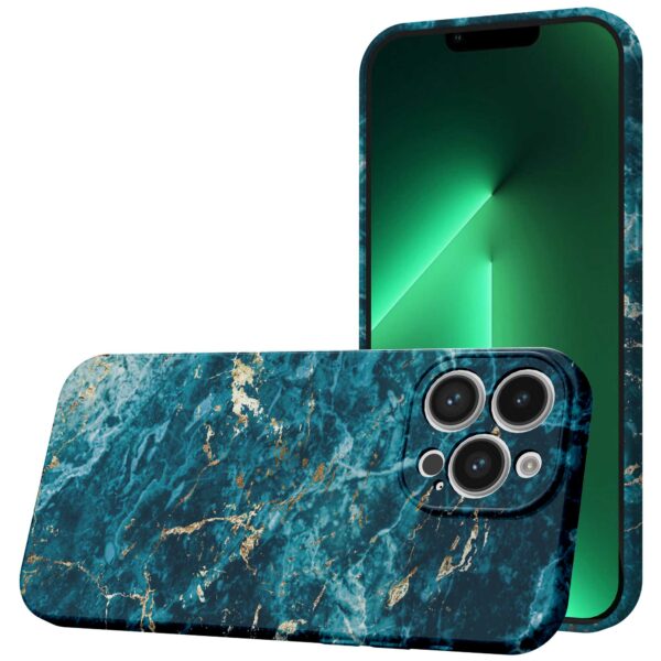 blauw marmer opdruk_iPhone 13 Pro Max telefoonhoesje met volledige rondom bedrukking (1)