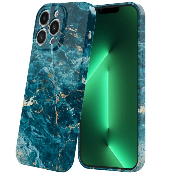 blauw marmer opdruk_iPhone 13 Pro Max telefoonhoesje met volledige rondom bedrukking (6)