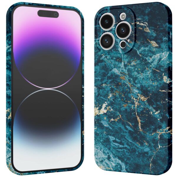 blauw marmer opdruk_iPhone 14 Pro Max telefoonhoesje met volledige rondom bedrukking (3)