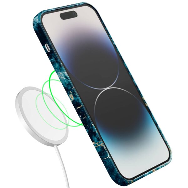 blauw marmer opdruk_iPhone 14 Pro telefoonhoesje met volledige rondom bedrukking (7)