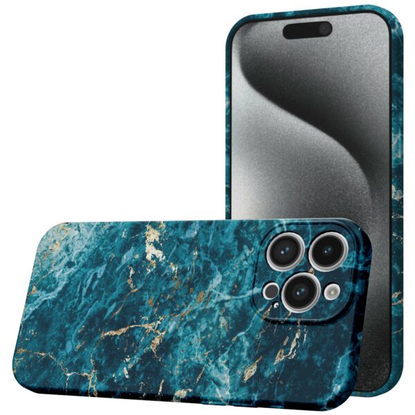 blauw marmer opdruk_iPhone 15 Pro telefoonhoesje met volledige rondom bedrukking (1)