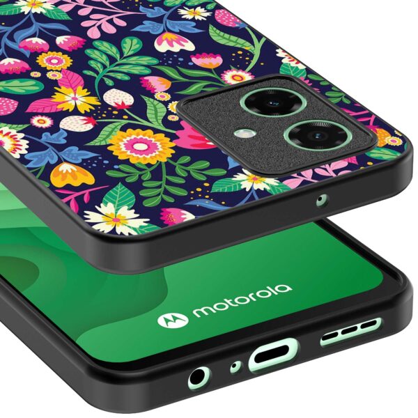 bloemen opdruk_Motorola Moto G54 telefoonhoesje (3)