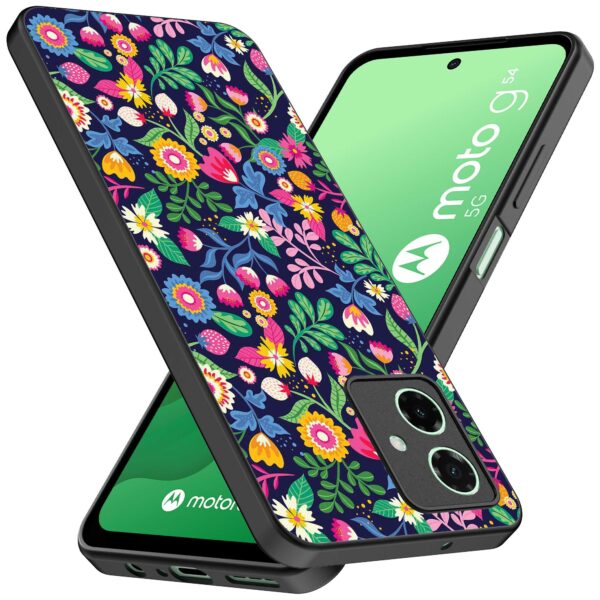 bloemen opdruk_Motorola Moto G54 telefoonhoesje