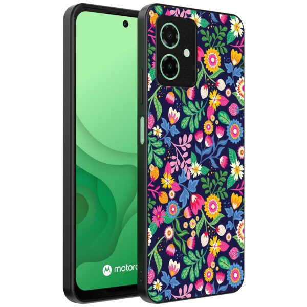 bloemen opdruk_Motorola Moto G54 telefoonhoesje met