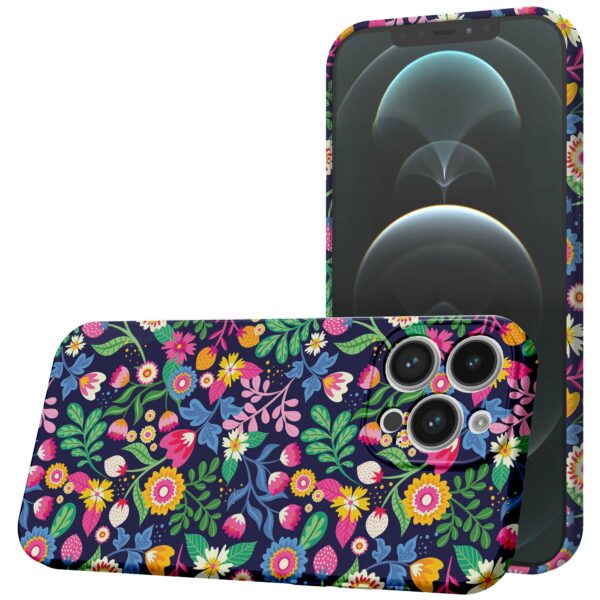 bloemen opdruk_iPhone 12 Pro Max telefoonhoesje met volledige rondom bedrukking (1)