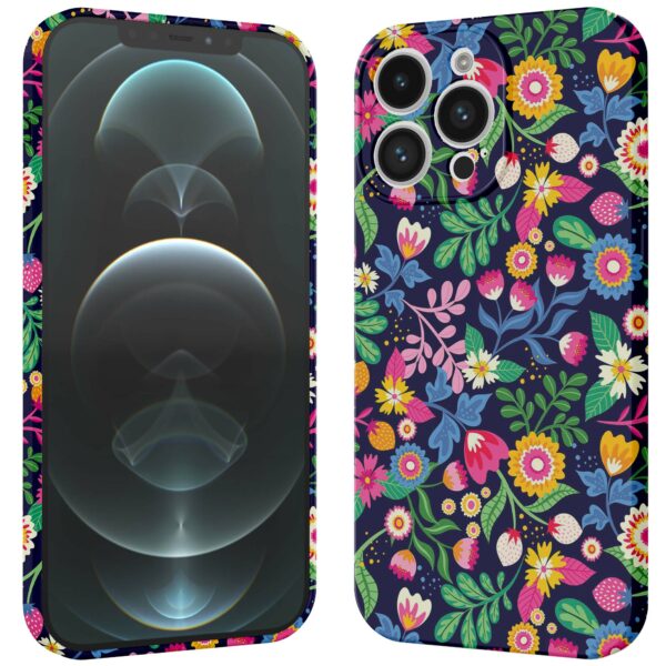 bloemen opdruk_iPhone 12 Pro Max telefoonhoesje met volledige rondom bedrukking (3)
