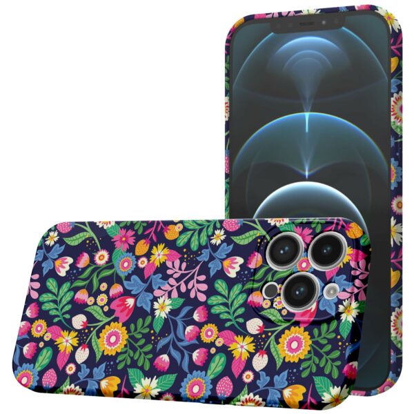 bloemen opdruk_iPhone 12 Pro telefoonhoesje met volledige rondom bedrukking (1)