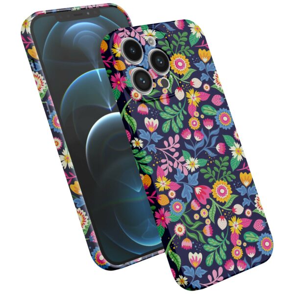 bloemen opdruk_iPhone 12 Pro telefoonhoesje met volledige rondom bedrukking (2)