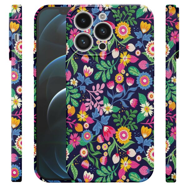 bloemen opdruk_iPhone 12 Pro telefoonhoesje met volledige rondom bedrukking (4)