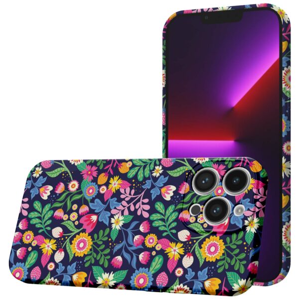bloemen opdruk_iPhone 13 Pro telefoonhoesje met volledige rondom bedrukking (1)