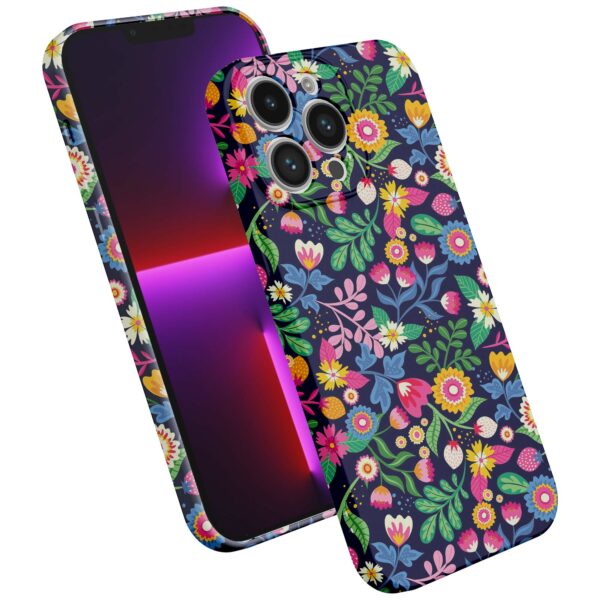 bloemen opdruk_iPhone 13 Pro telefoonhoesje met volledige rondom bedrukking (2)