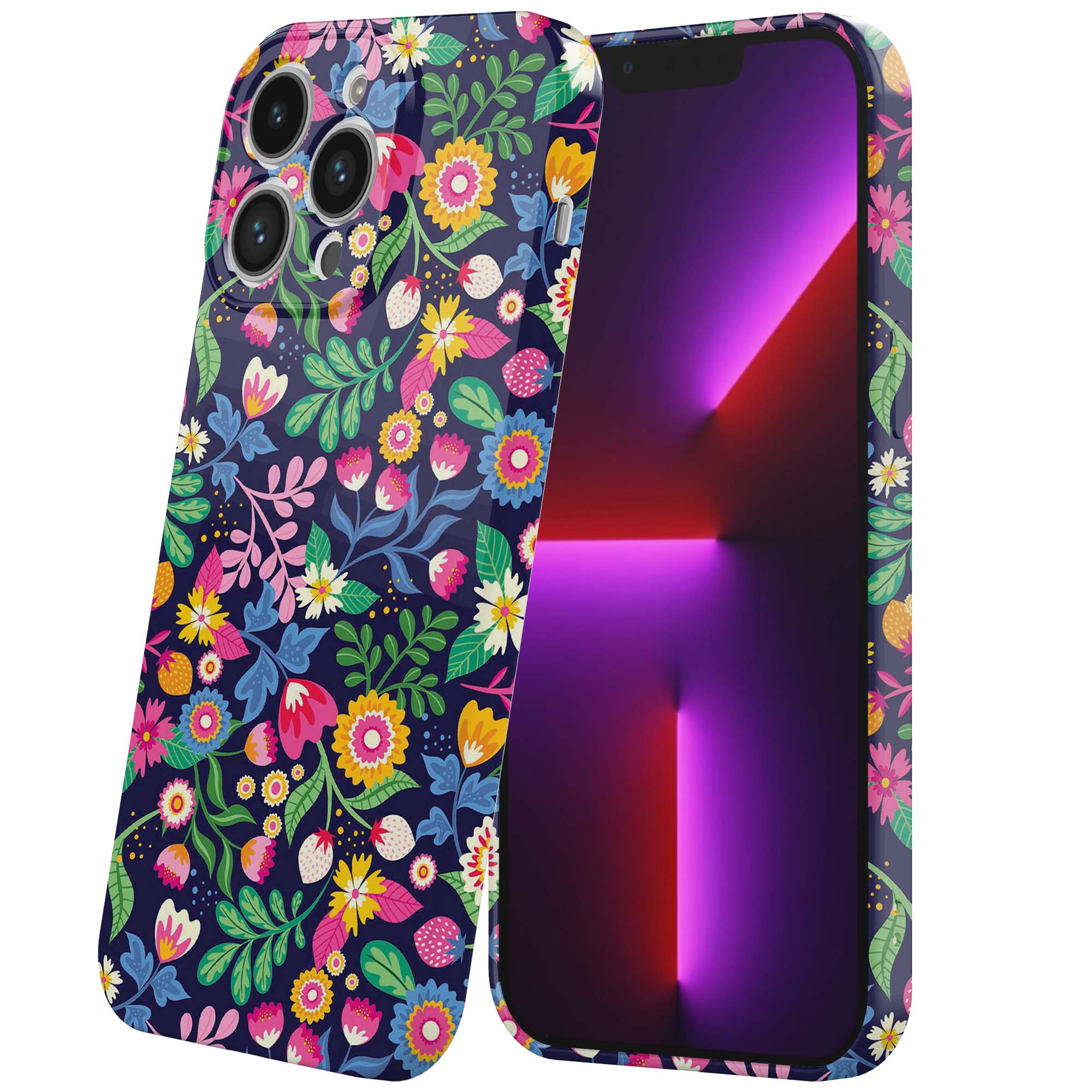bloemen opdruk_iPhone 13 Pro telefoonhoesje met volledige rondom bedrukking (6)