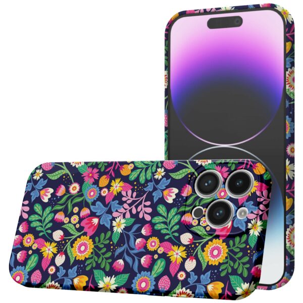 bloemen opdruk_iPhone 14 Pro Max telefoonhoesje met volledige rondom bedrukking (1)