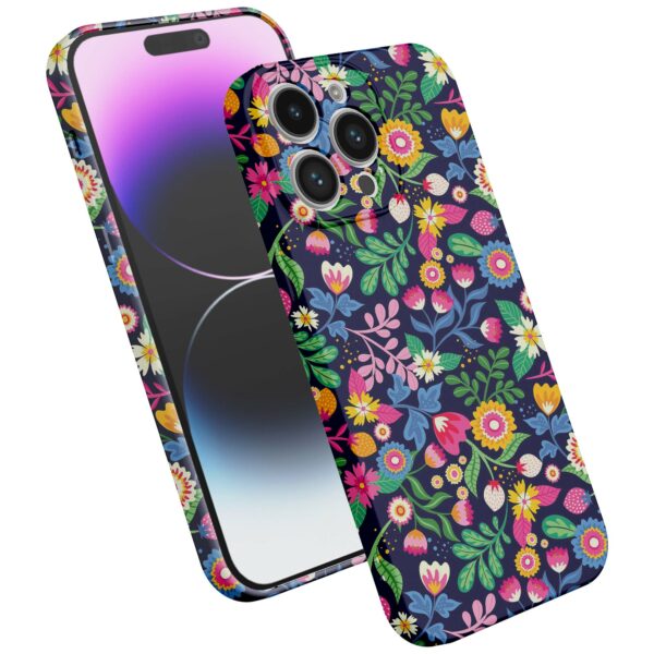 bloemen opdruk_iPhone 14 Pro Max telefoonhoesje met volledige rondom bedrukking (2)