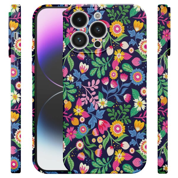 bloemen opdruk_iPhone 14 Pro Max telefoonhoesje met volledige rondom bedrukking (4)