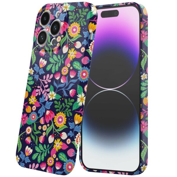 bloemen opdruk_iPhone 14 Pro Max telefoonhoesje met volledige rondom bedrukking (6)