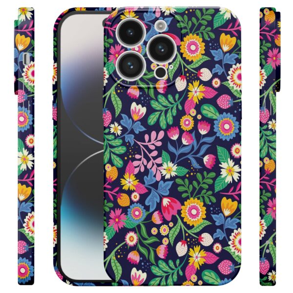 bloemen opdruk_iPhone 14 Pro telefoonhoesje met volledige rondom bedrukking (4)