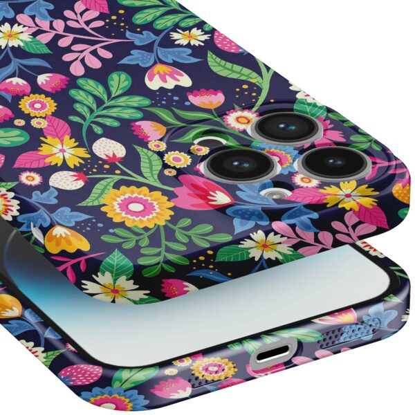 bloemen opdruk_iPhone 14 Pro telefoonhoesje met volledige rondom bedrukking (5)