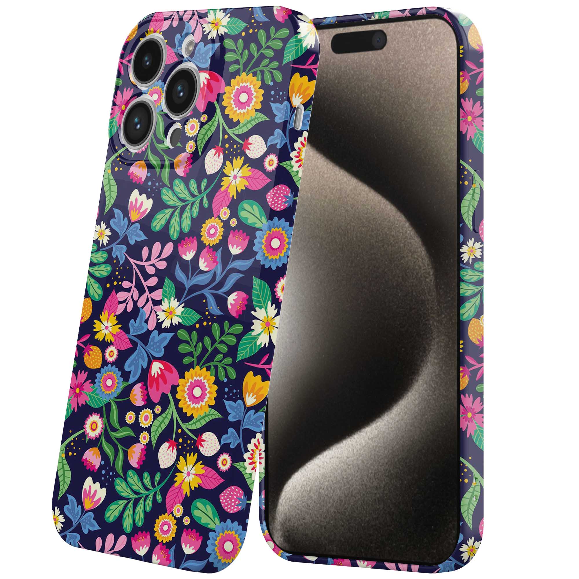 bloemen opdruk_iPhone 15 Pro Max telefoonhoesje met volledige rondom bedrukking (6)