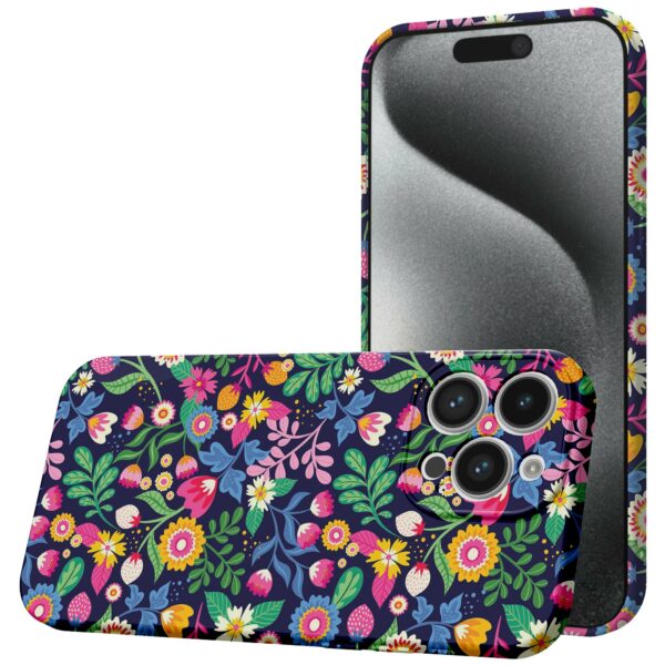 bloemen opdruk_iPhone 15 Pro telefoonhoesje met volledige rondom bedrukking (1)