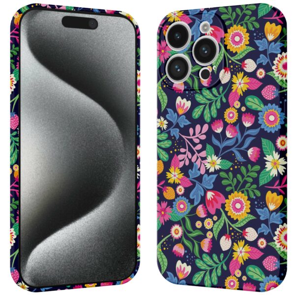 bloemen opdruk_iPhone 15 Pro telefoonhoesje met volledige rondom bedrukking (3)