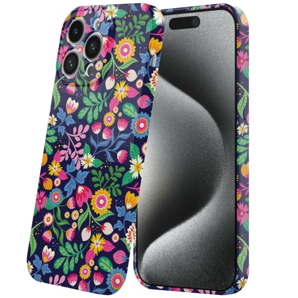 bloemen opdruk_iPhone 15 Pro telefoonhoesje met volledige rondom bedrukking (6)