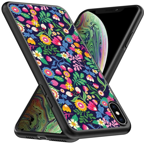 bloemen opdruk_iPhone X-Xs telefoonhoesje (2)