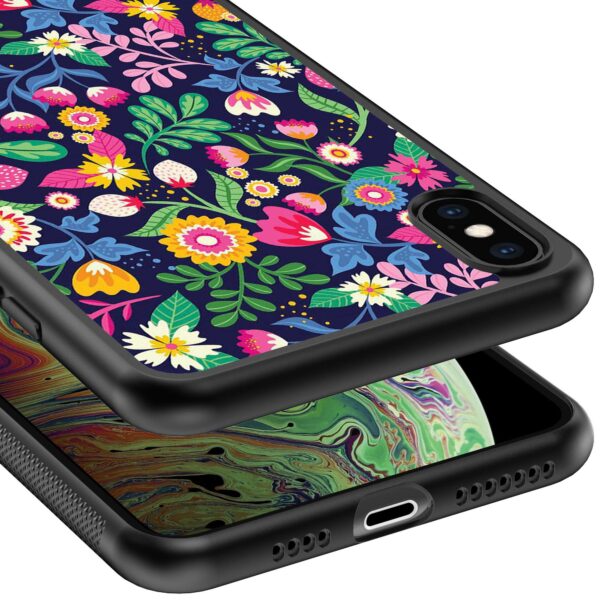 bloemen opdruk_iPhone X-Xs telefoonhoesje (3)