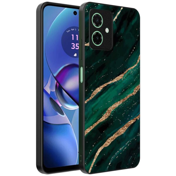 groen goud marmer opdruk_Motorola Moto G64 telefoonhoesje (1)