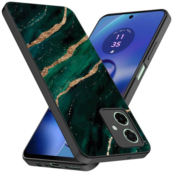 groen goud marmer opdruk_Motorola Moto G64 telefoonhoesje (2)