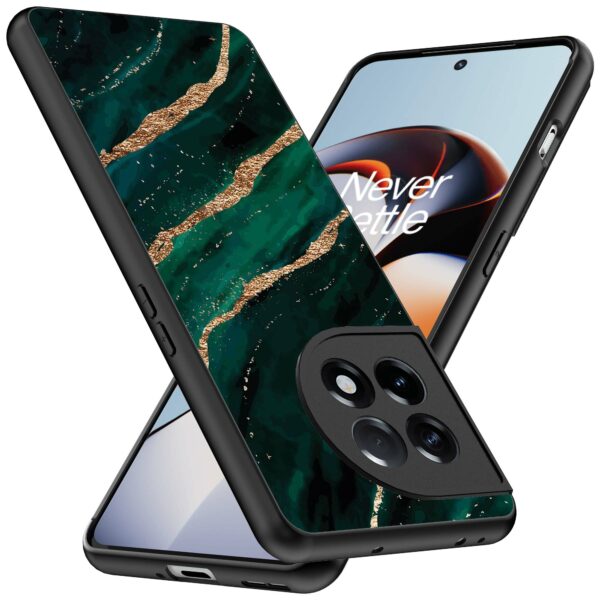 groen goud marmer opdruk_OnePlus 11R Telefoonhoesje (2)