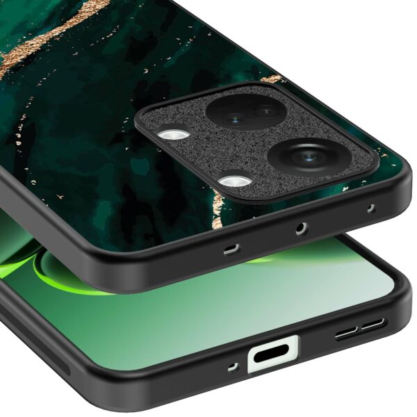 groen goud marmer opdruk_OnePlus Nord 3 Telefoonhoesje (3)