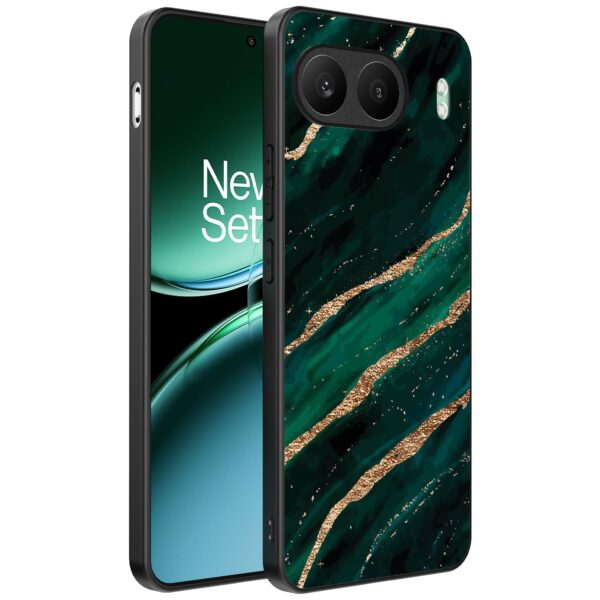groen goud marmer opdruk_OnePlus Nord 4 Telefoonhoesje (1)