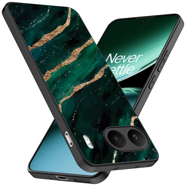groen goud marmer opdruk_OnePlus Nord 4 Telefoonhoesje (2)