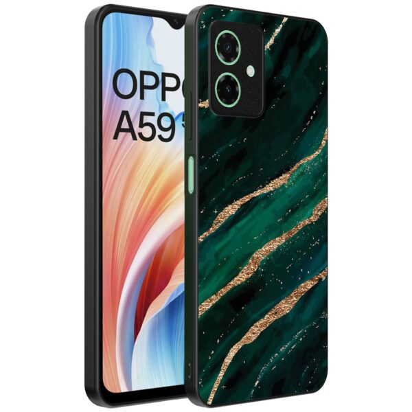 groen goud marmer opdruk_Oppo A59 telefoonhoesje (1)